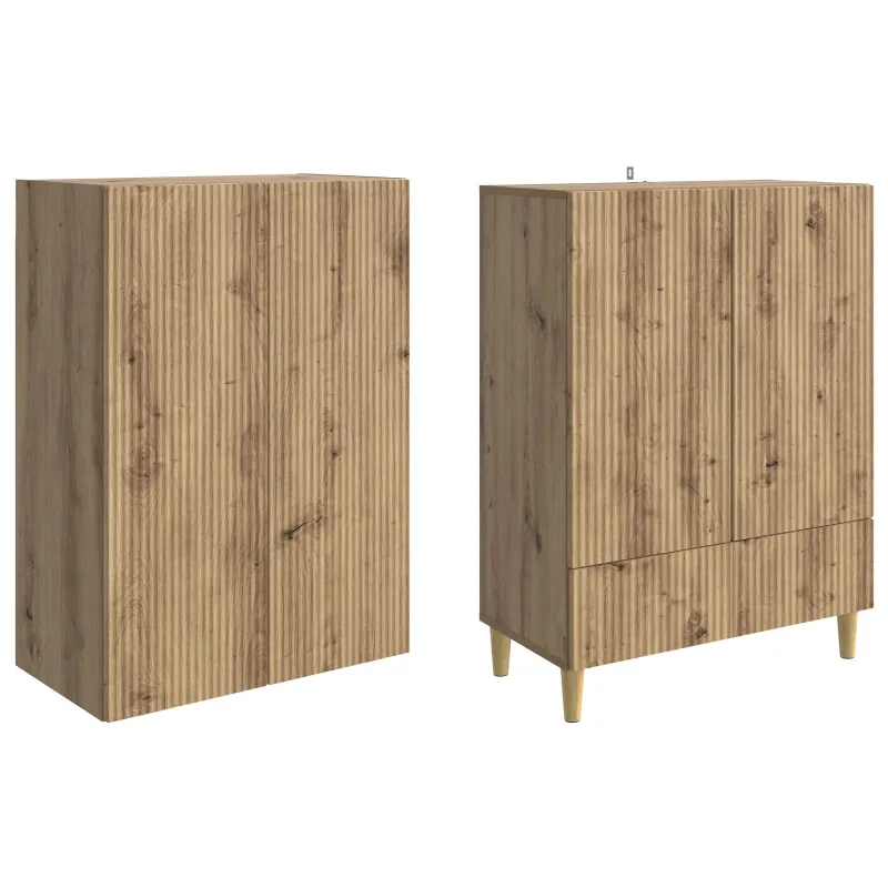 Spintelė 2 pcs Artisano ąžuolo 66 x 34,5 x 95 cm