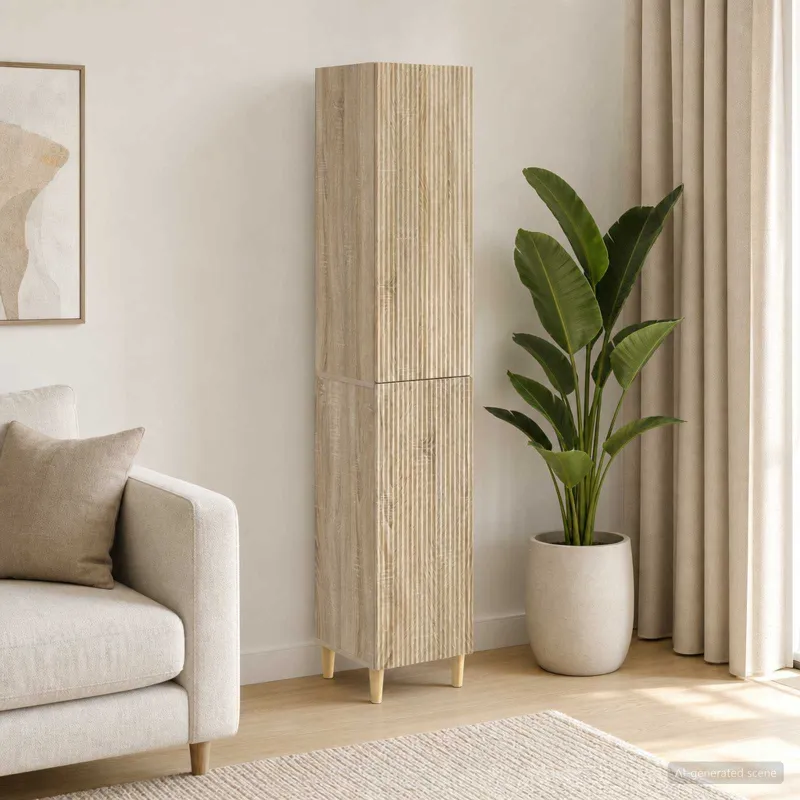 Spintelė 2 pcs 33 x 34,5 x 90 cm Apdirbta mediena