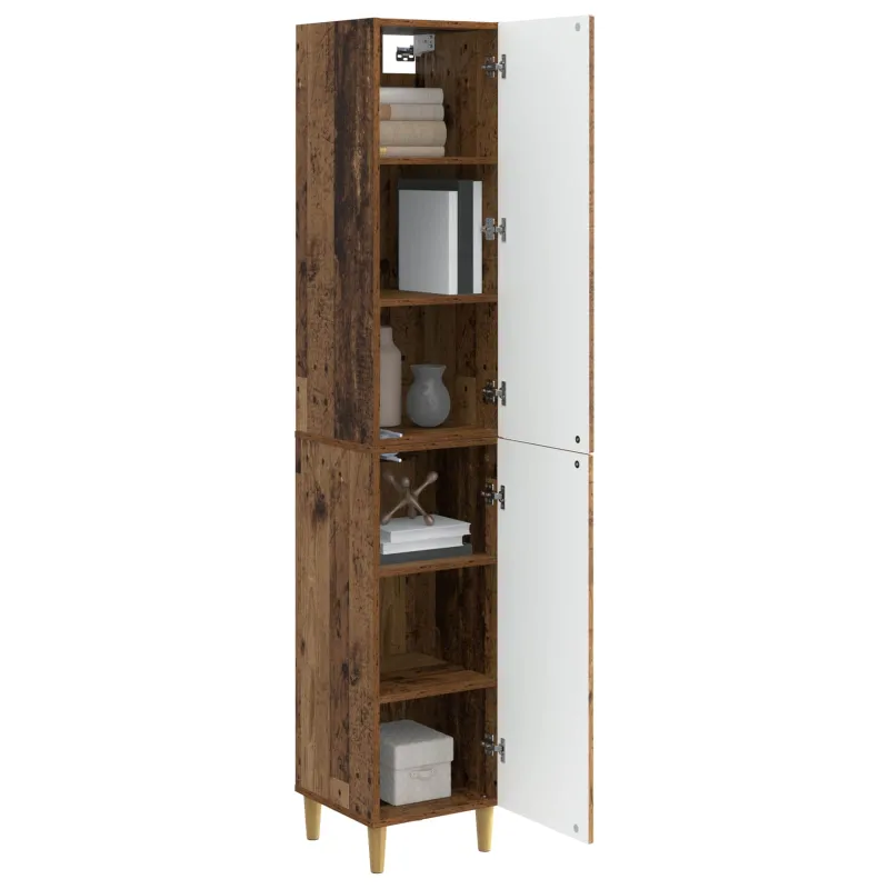 Spintelė 2 pcs Sendintos medienos 33 x 34,5 x 90 cm