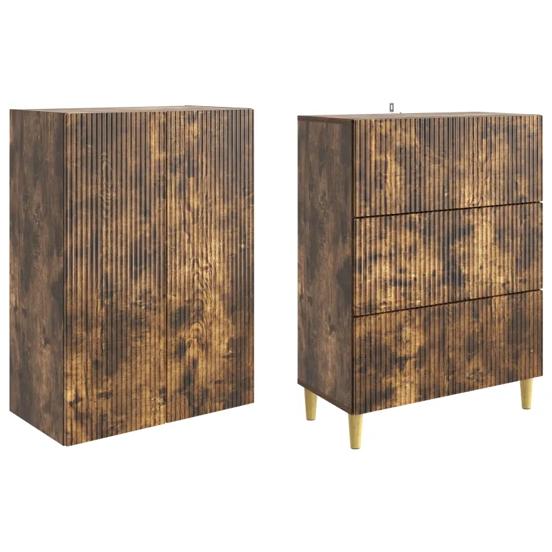 Spintelė 2 pcs 66 x 34,5 x 90 cm Apdirbta mediena