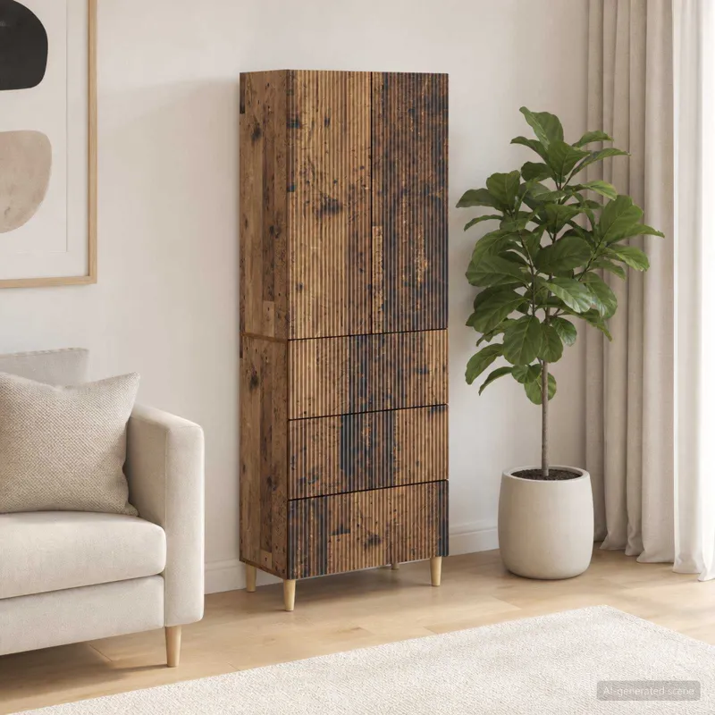 Spintelė 2 pcs 66 x 34,5 x 90 cm Apdirbta mediena