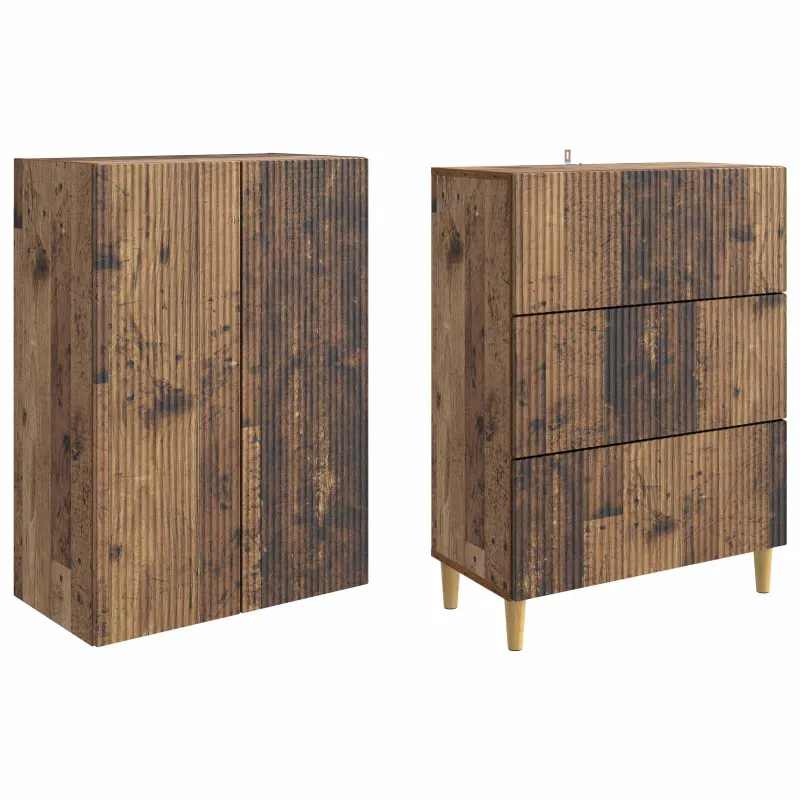 Spintelė 2 pcs 66 x 34,5 x 90 cm Apdirbta mediena