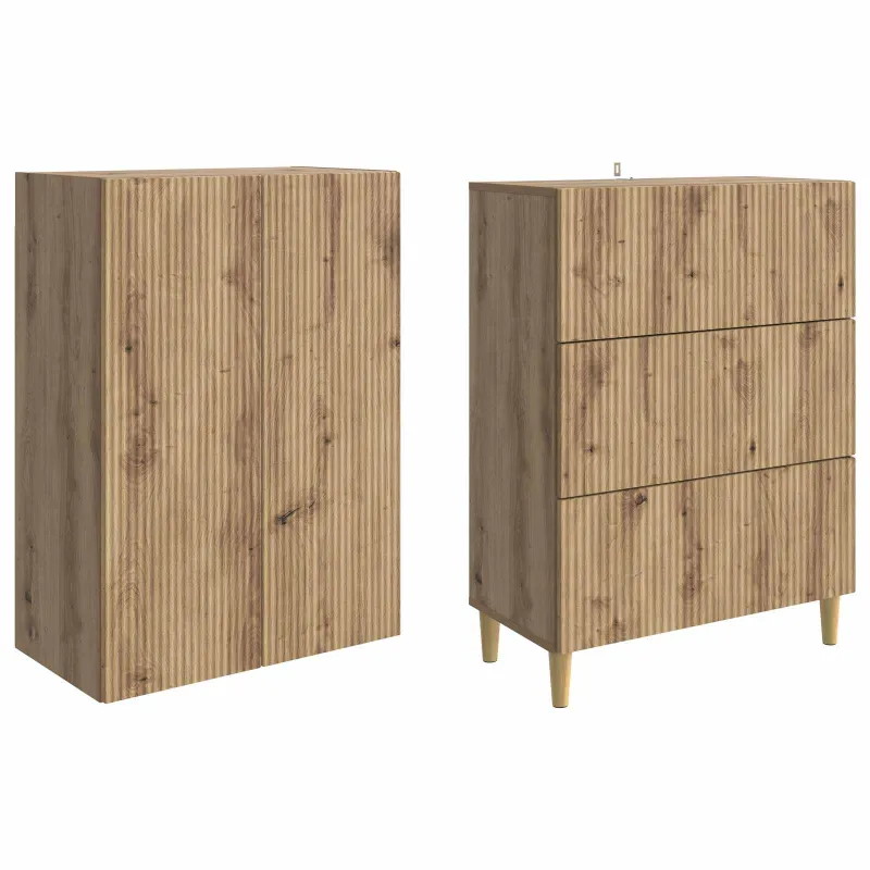 Spintelė 2 pcs 66 x 34,5 x 90 cm Apdirbta mediena