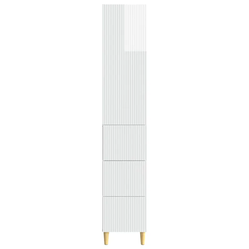 Spintelė 2 pcs Itin blizgi balta 33 x 34,5 x 90 cm