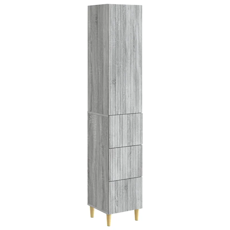 Spintelė 2 pcs Pilka Sonoma 33 x 34,5 x 90 cm Apdirbta mediena