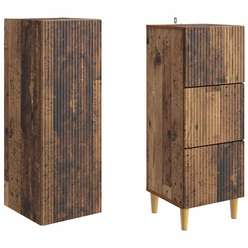 Spintelė 2 pcs 33 x 34,5 x 90 cm Apdirbta mediena