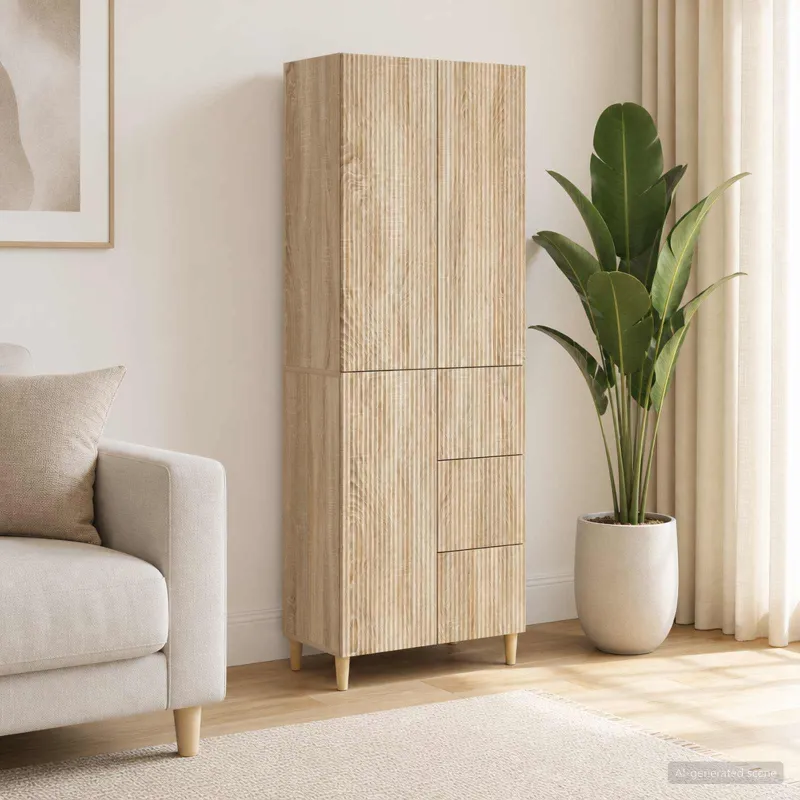 Spintelė 2 pcs 66 x 34,5 x 90 cm Apdirbta mediena
