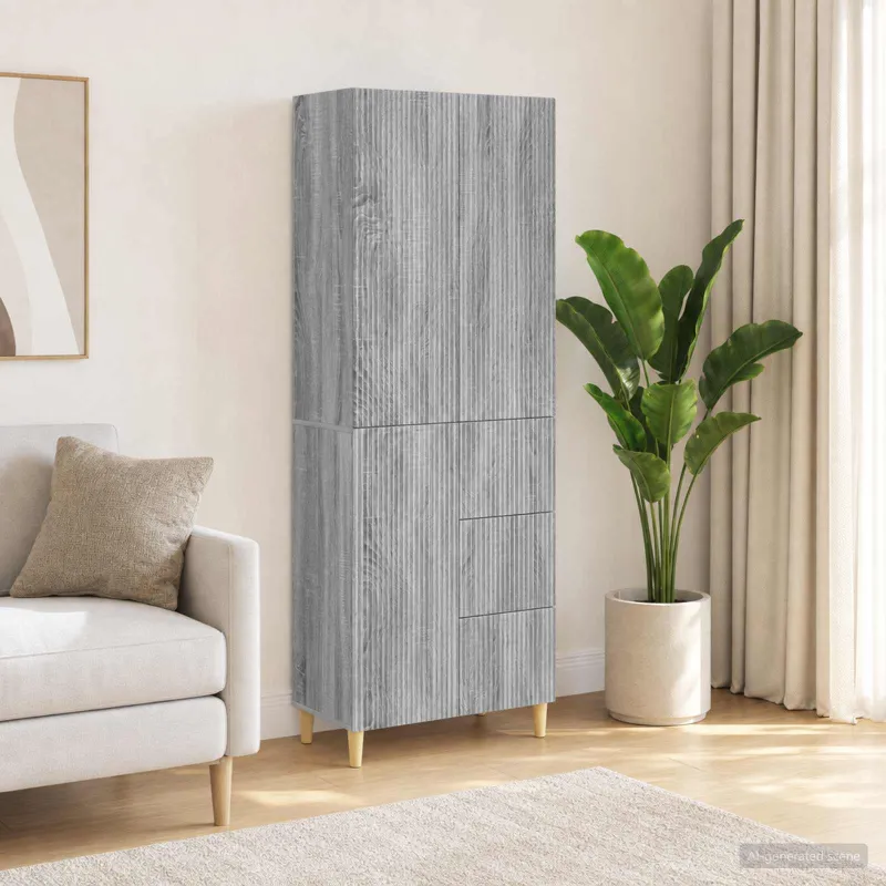 Spintelė 2 pcs Pilka Sonoma 66 x 34,5 x 90 cm Apdirbta mediena