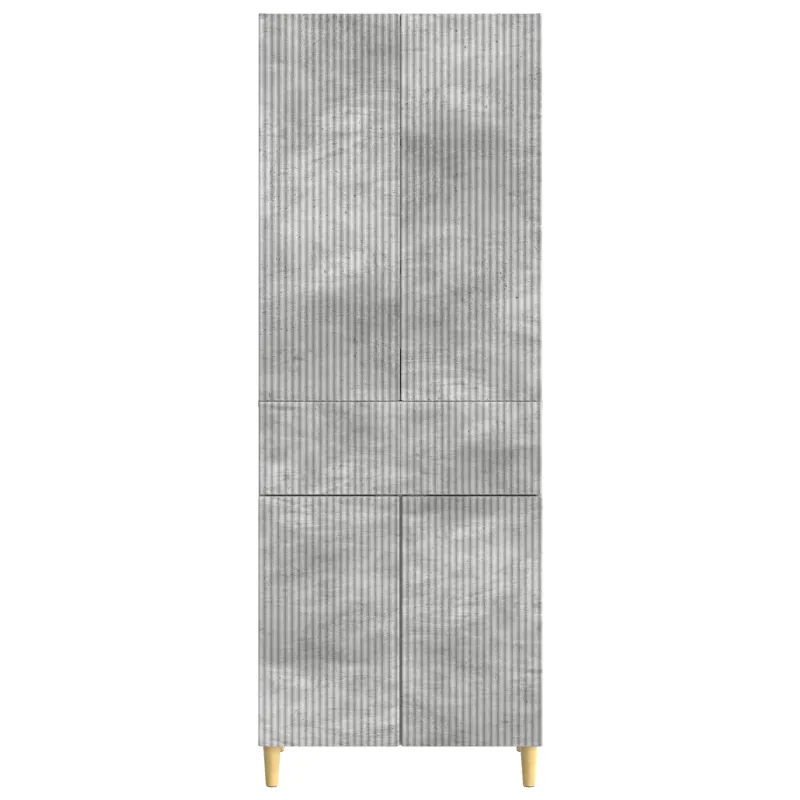 Spintelė 2 pcs Betono pilka 66 x 34,5 x 90 cm Apdirbta mediena
