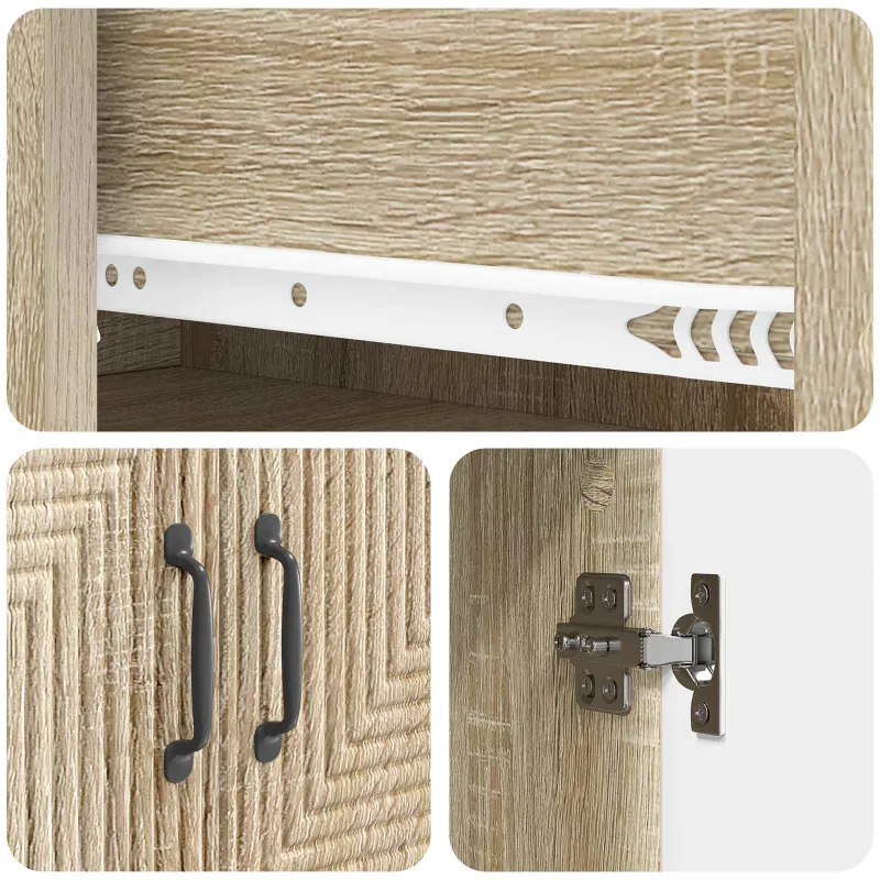 Spintelė 2 pcs 66 x 34,5 x 95 cm Apdirbta mediena