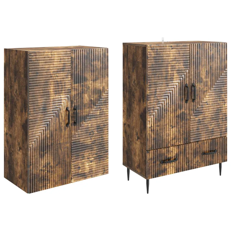 Spintelė 2 pcs 66 x 34,5 x 95 cm Apdirbta mediena
