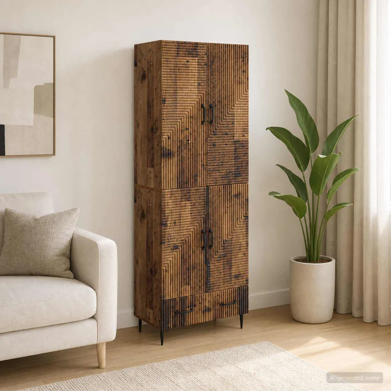 Spintelė 2 pcs 66 x 34,5 x 95 cm Apdirbta mediena