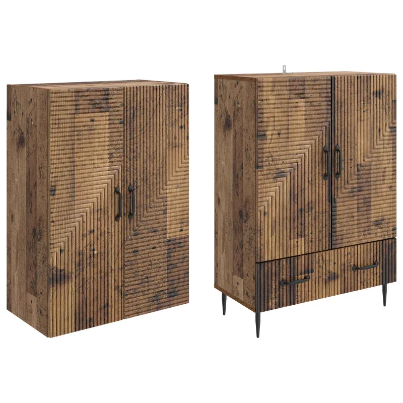 Spintelė 2 pcs 66 x 34,5 x 95 cm Apdirbta mediena