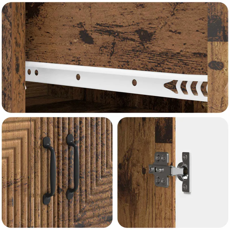 Spintelė 2 pcs 66 x 34,5 x 95 cm Apdirbta mediena