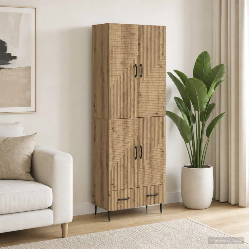 Spintelė 2 pcs 66 x 34,5 x 95 cm Apdirbta mediena