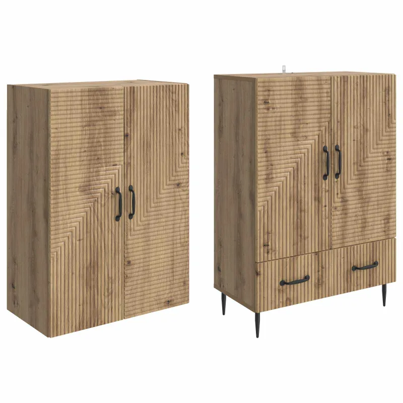 Spintelė 2 pcs 66 x 34,5 x 95 cm Apdirbta mediena