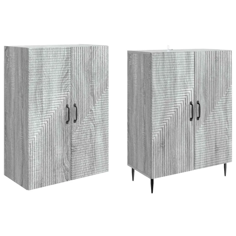 Spintelė 2 pcs Pilka Sonoma 66 x 34,5 x 89,5 cm