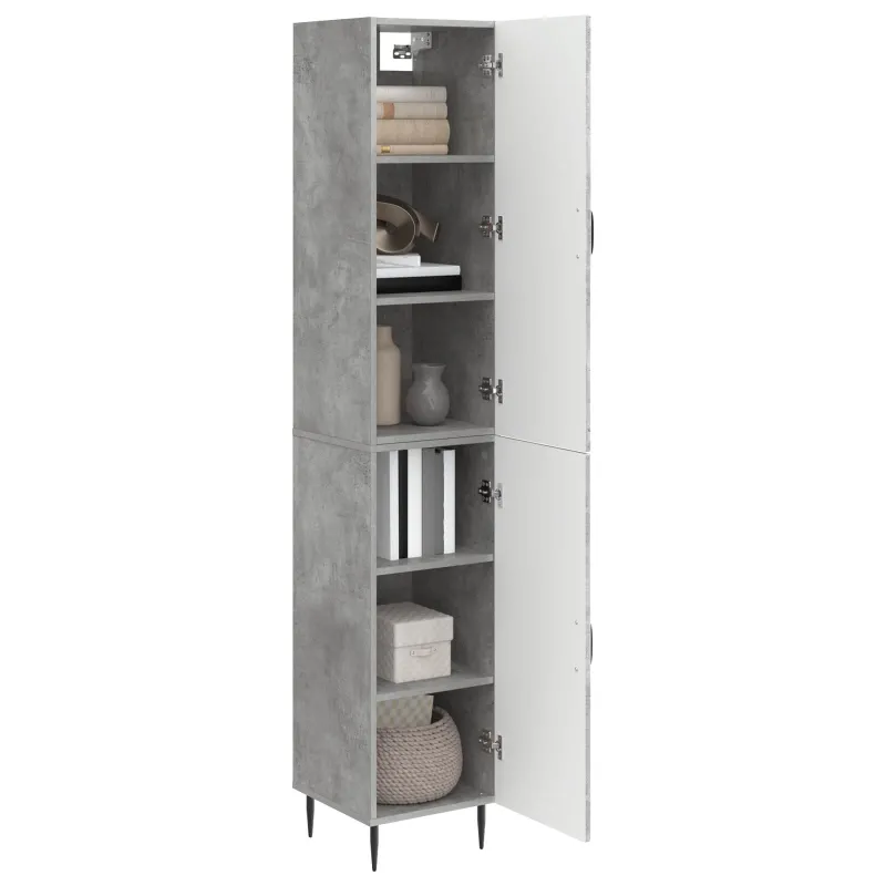Spintelė 2 pcs Betono pilka 33 x 34,5 x 89,5 cm