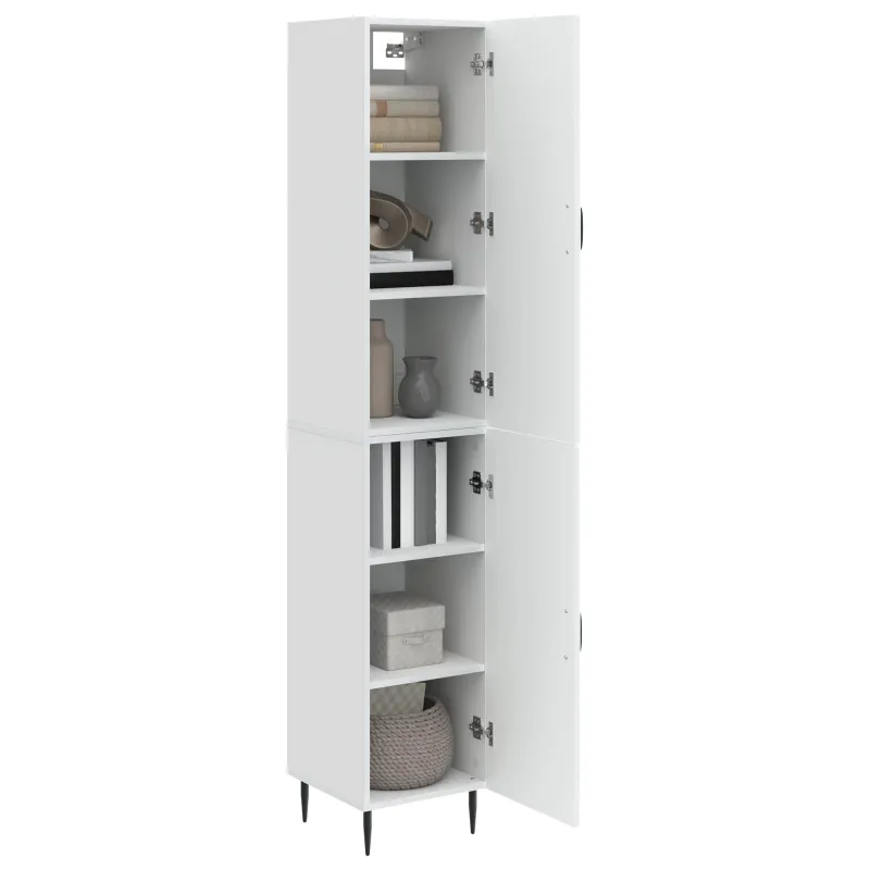 Spintelė 2 pcs Itin blizgi balta 33 x 34,5 x 89,5 cm