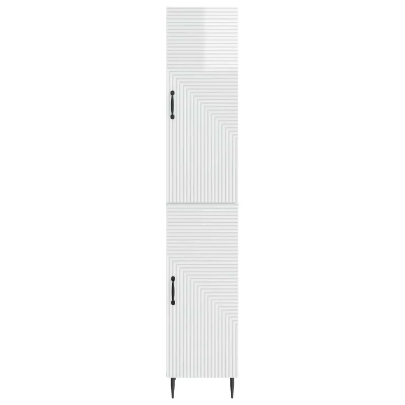 Spintelė 2 pcs Itin blizgi balta 33 x 34,5 x 89,5 cm
