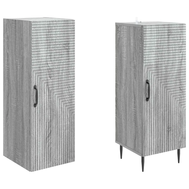 Spintelė 2 pcs Pilka Sonoma 33 x 34,5 x 89,5 cm