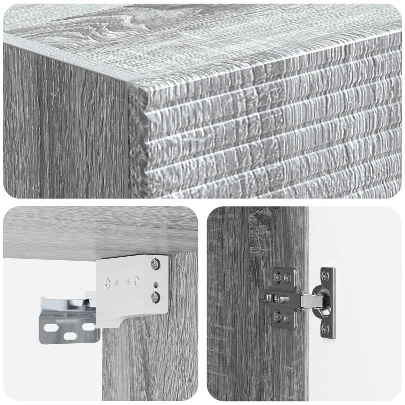 Spintelė 2 pcs Pilka Sonoma 33 x 34,5 x 89,5 cm