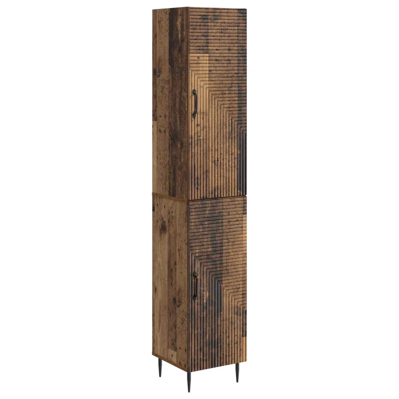 Spintelė 2 pcs Sendintos medienos 33 x 34,5 x 89,5 cm