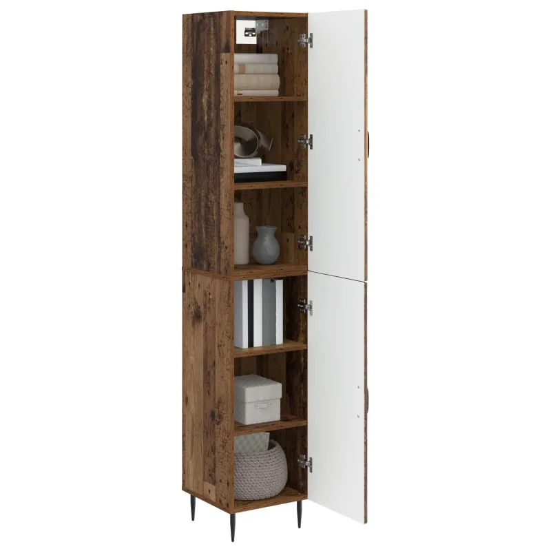 Spintelė 2 pcs Sendintos medienos 33 x 34,5 x 89,5 cm