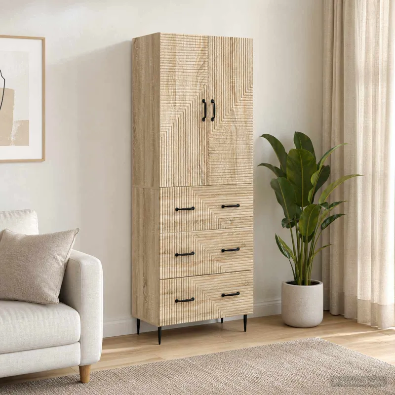 Spintelė 2 pcs Sonoma ąžuolas 66 x 34,5 x 90 cm