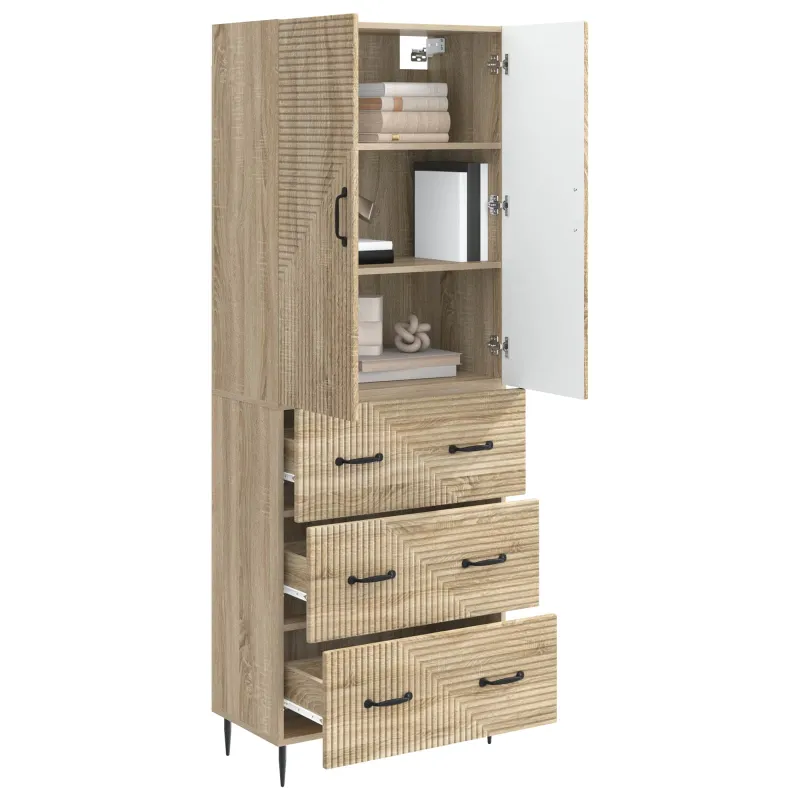 Spintelė 2 pcs Sonoma ąžuolas 66 x 34,5 x 90 cm