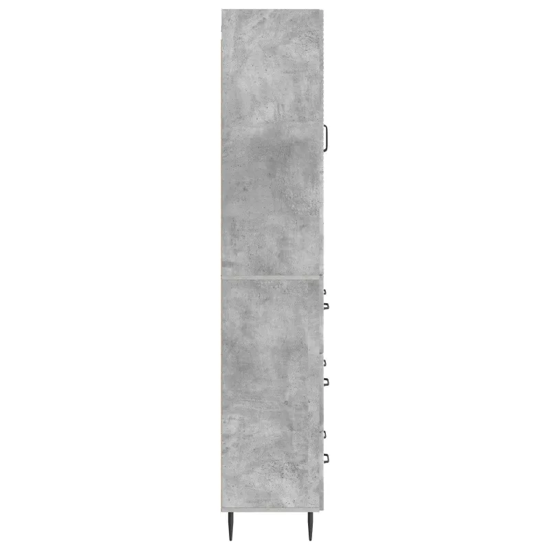 Spintelė 2 pcs Betono pilka 66 x 34,5 x 90 cm Apdirbta mediena