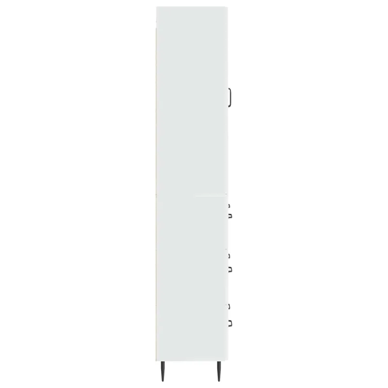 Spintelė 2 pcs Itin blizgi balta 66 x 34,5 x 90 cm