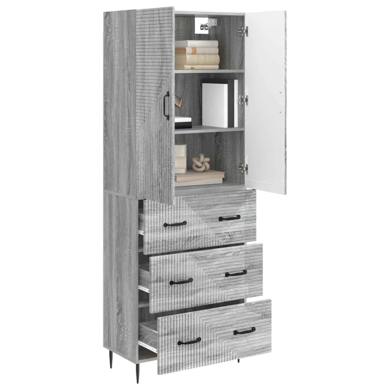 Spintelė 2 pcs Pilka Sonoma 66 x 34,5 x 90 cm Apdirbta mediena