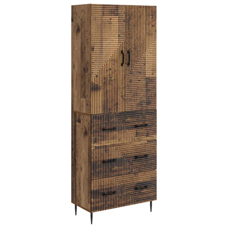 Spintelė 2 pcs Sendintos medienos 66 x 34,5 x 90 cm
