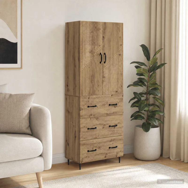 Spintelė 2 pcs Artisano ąžuolo 66 x 34,5 x 90 cm