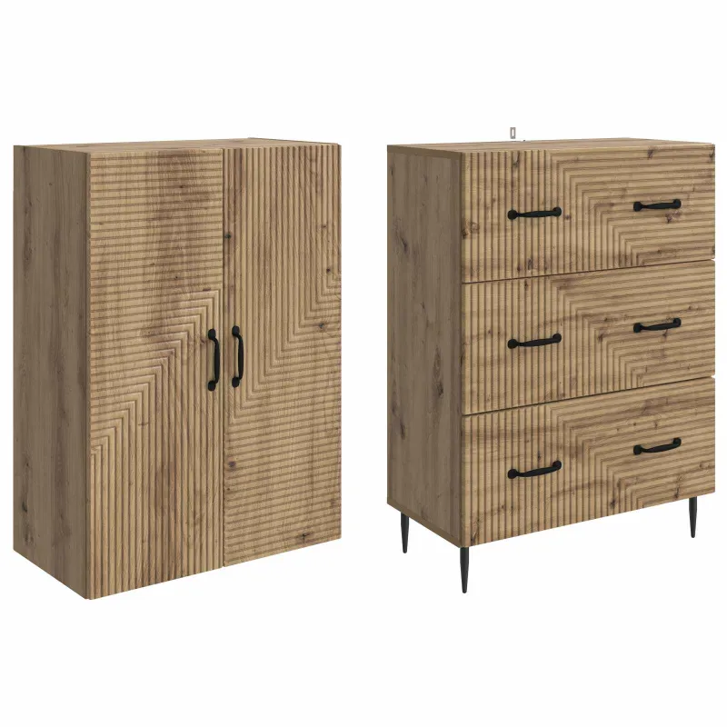 Spintelė 2 pcs Artisano ąžuolo 66 x 34,5 x 90 cm