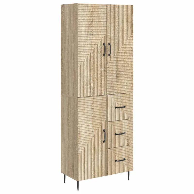 Spintelė 2 pcs Sonoma ąžuolas 66 x 34,5 x 89,5 cm
