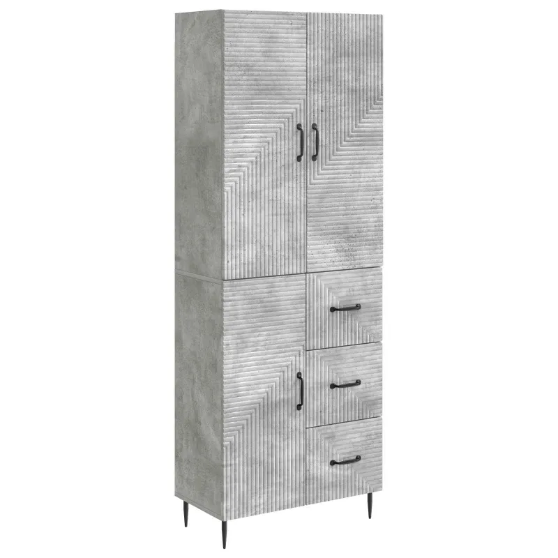 Spintelė 2 pcs Betono pilka 66 x 34,5 x 89,5 cm