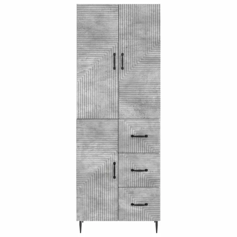 Spintelė 2 pcs Betono pilka 66 x 34,5 x 89,5 cm