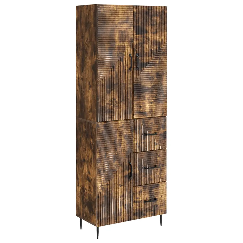 Spintelė 2 pcs Dūminio ąžuolo 66 x 34,5 x 89,5 cm