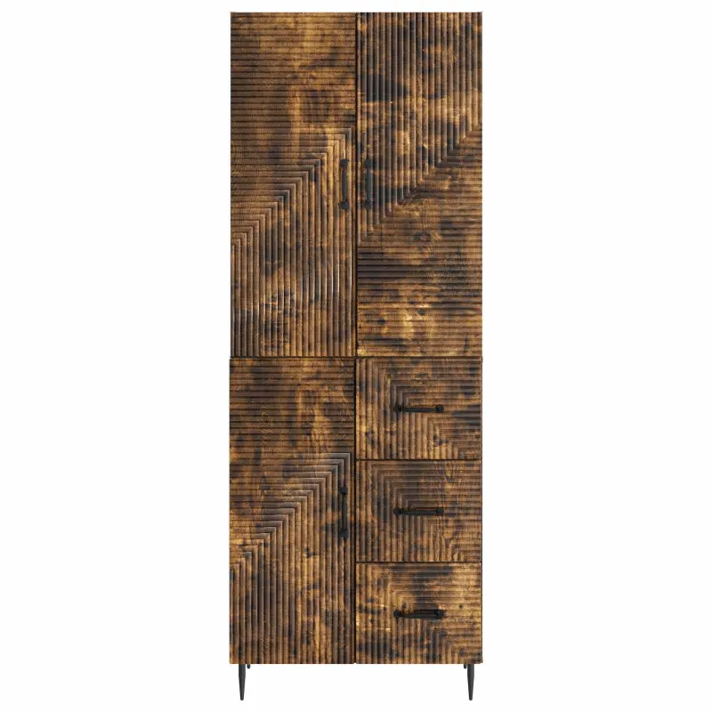 Spintelė 2 pcs Dūminio ąžuolo 66 x 34,5 x 89,5 cm