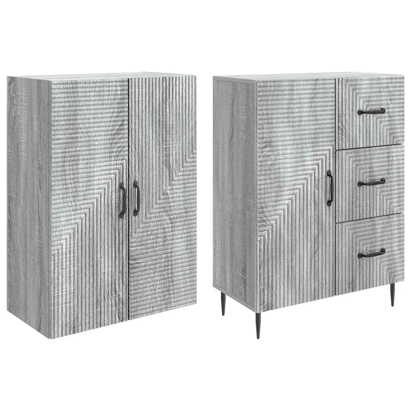 Spintelė 2 pcs Pilka Sonoma 66 x 34,5 x 89,5 cm