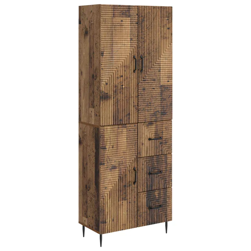Spintelė 2 pcs Sendintos medienos 66 x 34,5 x 89,5 cm