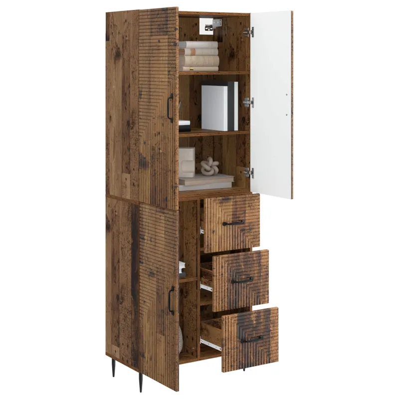 Spintelė 2 pcs Sendintos medienos 66 x 34,5 x 89,5 cm