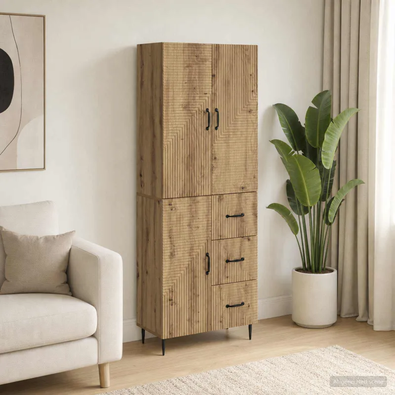 Spintelė 2 pcs Artisano ąžuolo 66 x 34,5 x 89,5 cm