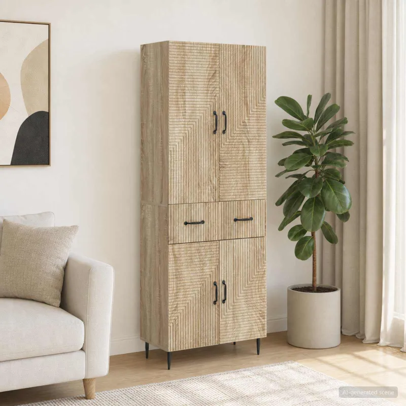 Spintelė 2 pcs Sonoma ąžuolas 66 x 34,5 x 89,5 cm