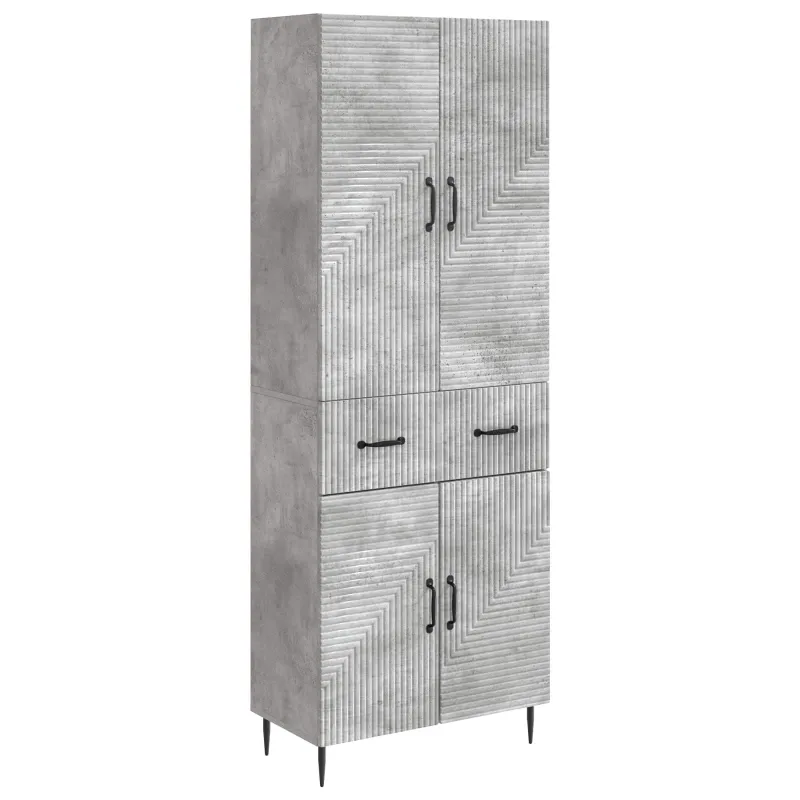 Spintelė 2 pcs Betono pilka 66 x 34,5 x 89,5 cm