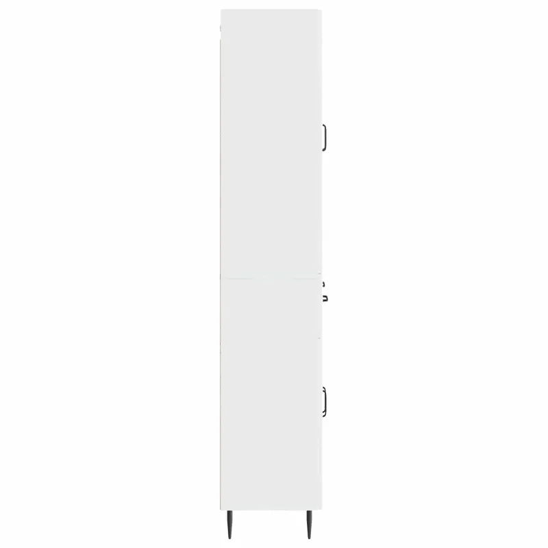 Spintelė 2 pcs Itin blizgi balta 66 x 34,5 x 89,5 cm