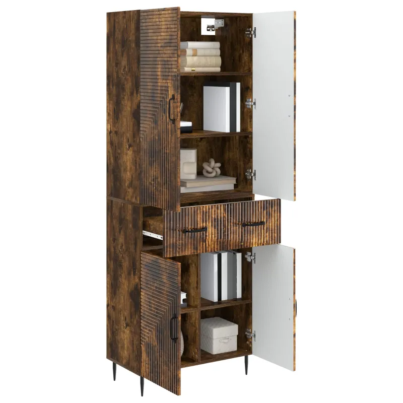 Spintelė 2 pcs Dūminio ąžuolo 66 x 34,5 x 89,5 cm