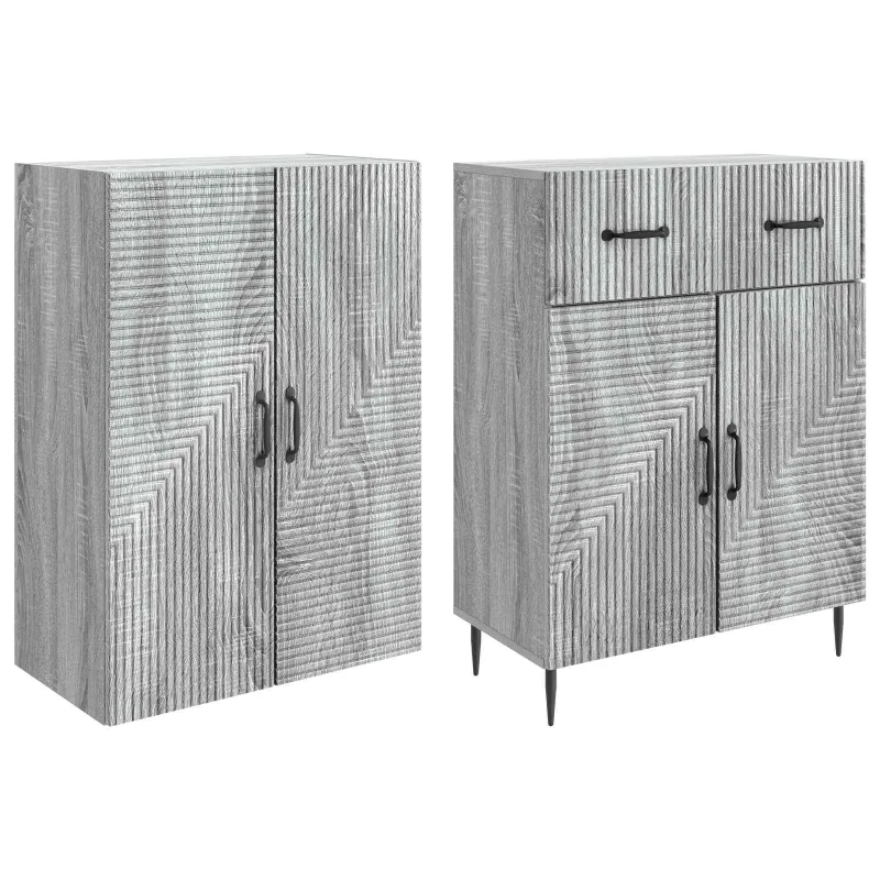 Spintelė 2 pcs Pilka Sonoma 66 x 34,5 x 89,5 cm